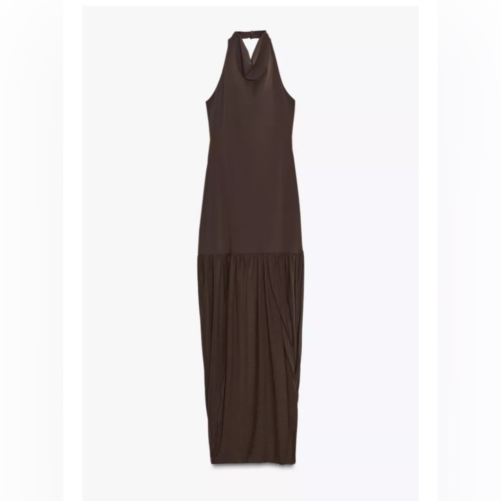 Zara halter neck dress with matching detail - Picture 6 of 8